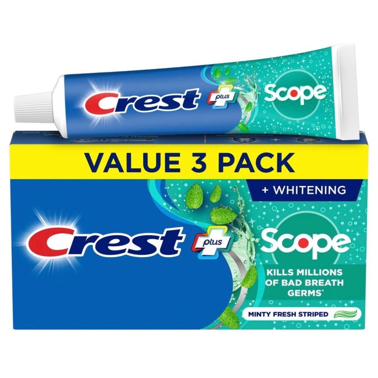 Crest + Scope Complete Whitening Toothpaste Minty Fresh - 5.4oz/3pk