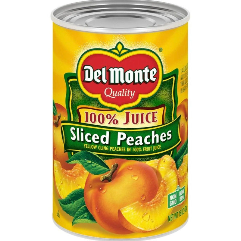 Del Monte Yellow Cling Peach Slices in 100% Real Fruit Juice 15oz