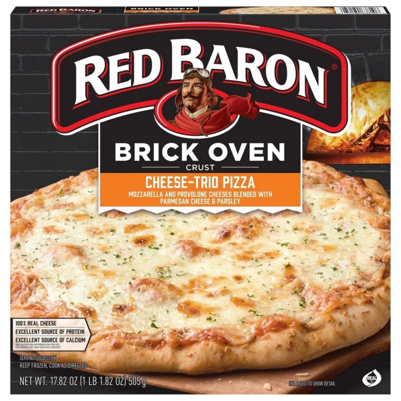 Red Baron Cheese Trio Brick Oven Frozen Pizza - 17.82oz