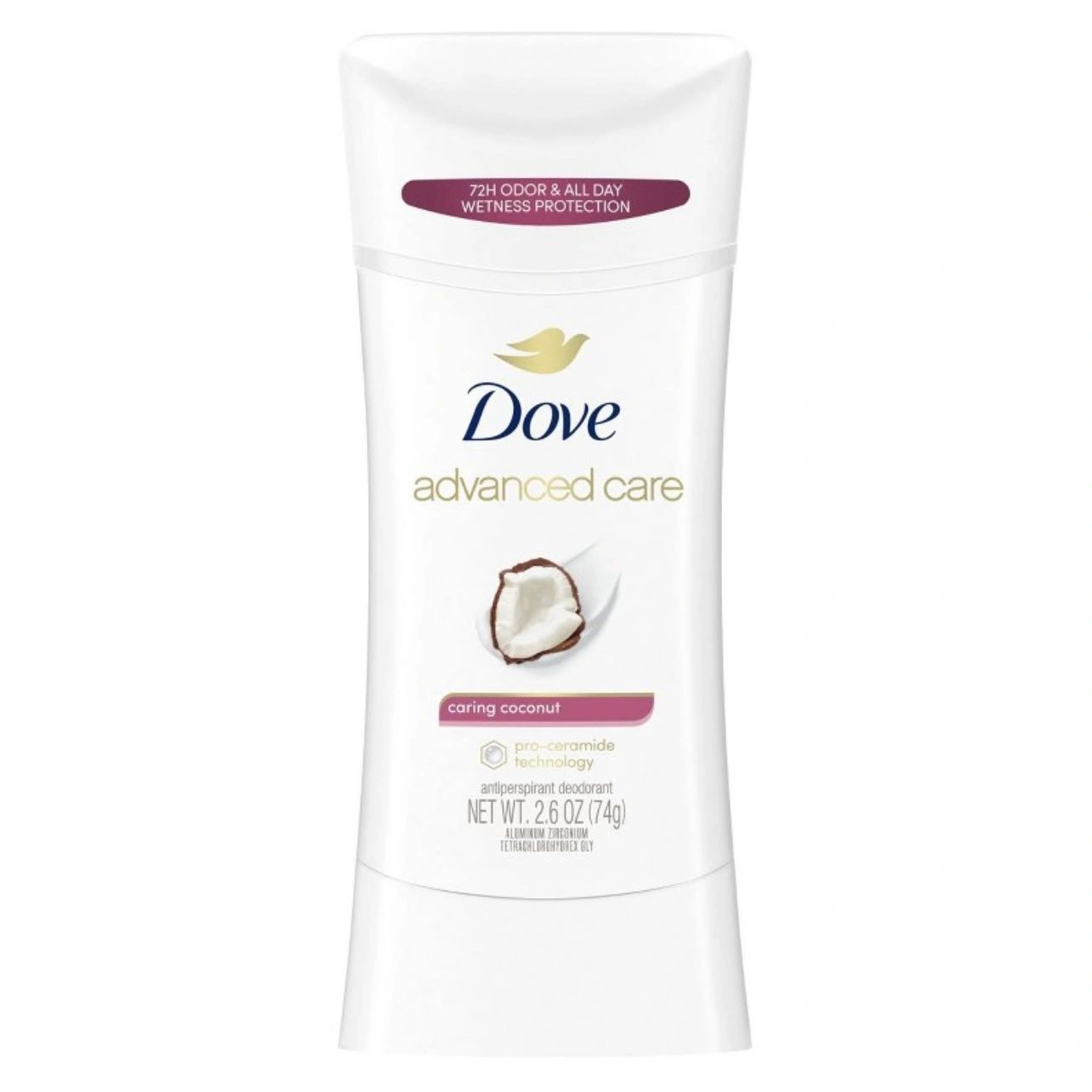 Dove Beauty Advanced Care Caring Coconut 72-Hour Antiperspirant & Deodorant Stick - 2.60z