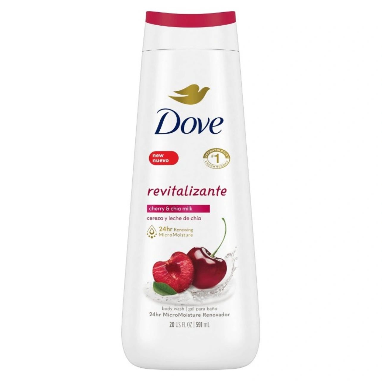 Dove Beauty Revitalizante Body Wash - Cherry & Chia Milk - 20 fl oz