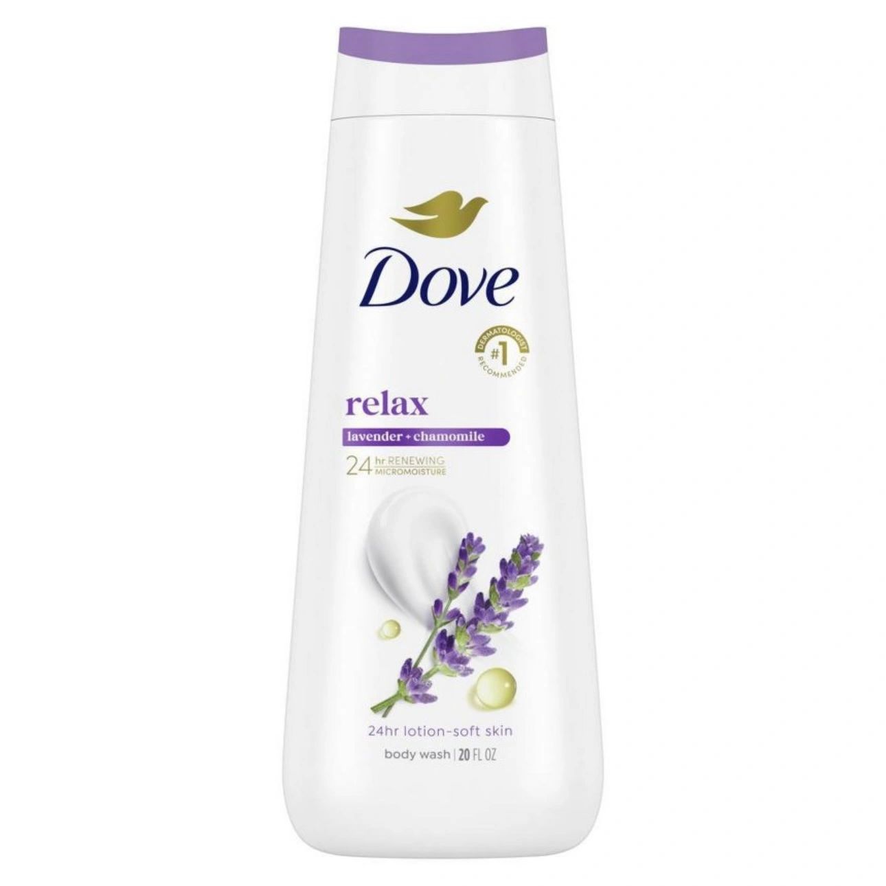 Dove Relax Body Wash - Lavender & Chamomile 24hr Lotion-Soft Skin - 20 fl oz