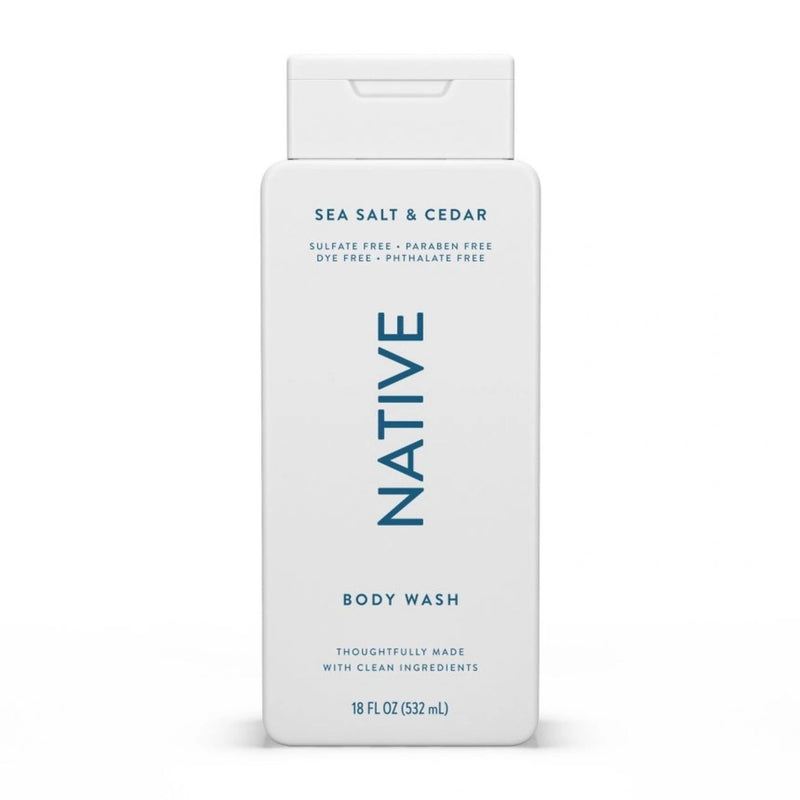 Native Body Wash for Men & Women - Sea Salt & Cedar - Sulfate Free - 18 fl oz