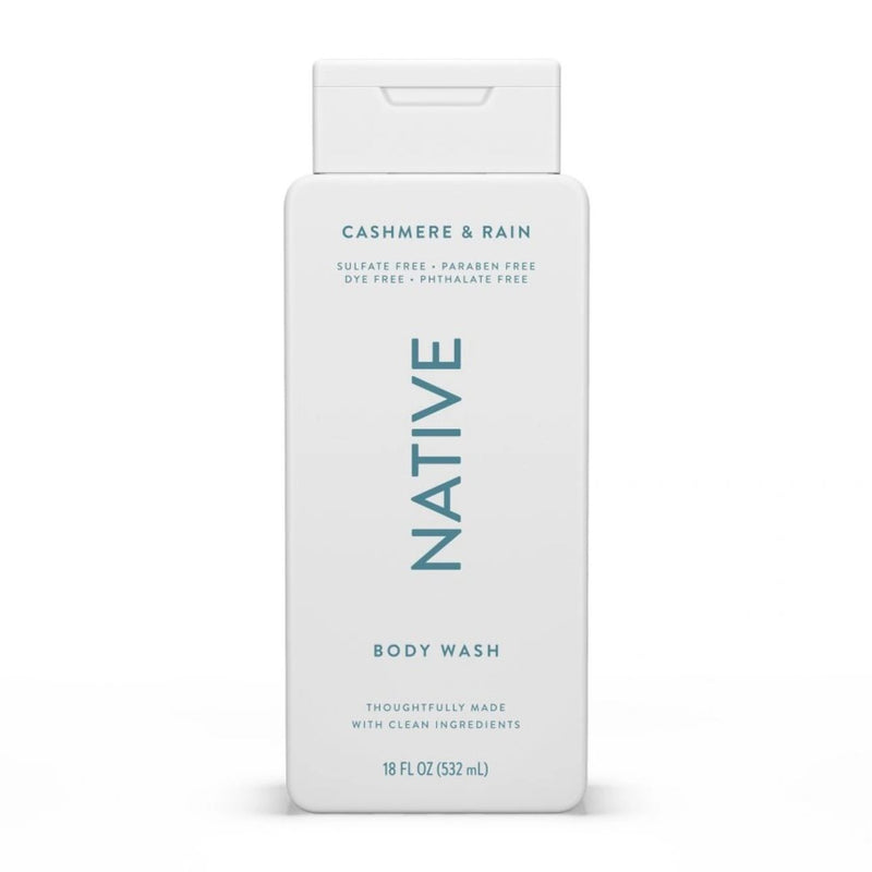 Native Body Wash for Men - Cashmere & Rain - Sulfate Free - 18 fl oz
