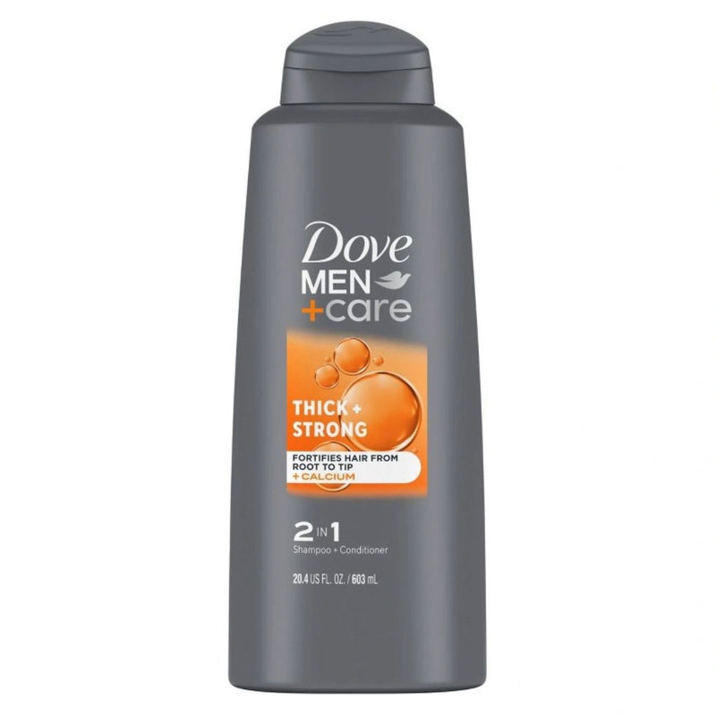 Dove Men+Care 2 in 1 Shampoo + Conditioner Thick + Strong for Fine or Thinning Hair - 20.4 fl oz