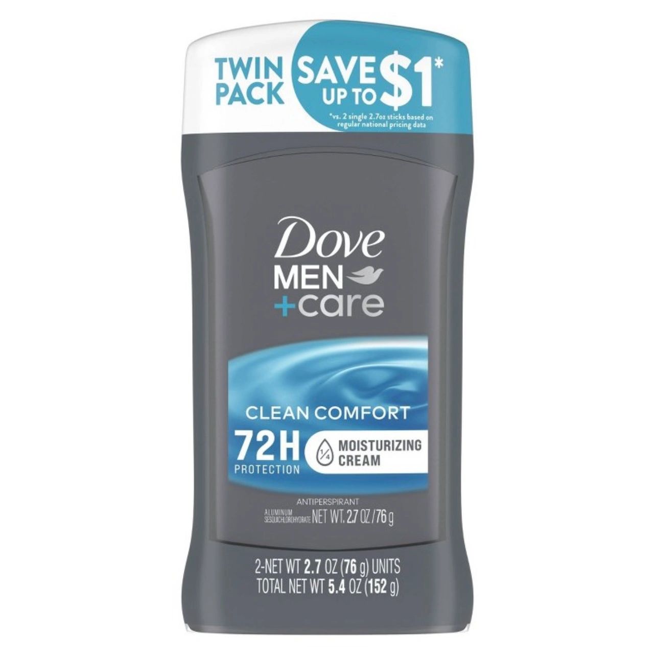 Dove Men+Care 72-Hour Antiperspirant & Deodorant Stick - Clean Comfort - 2.7oz/2ct
