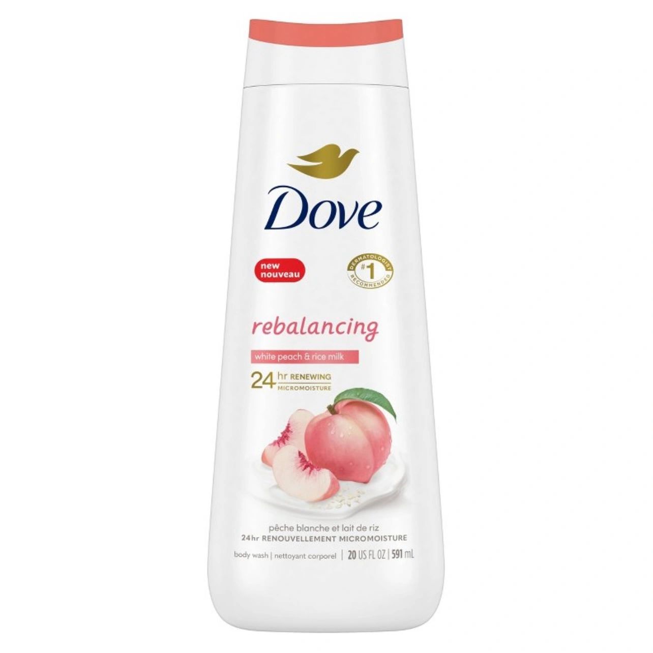 Dove Beauty Peach Body Wash - 20 fl oz
