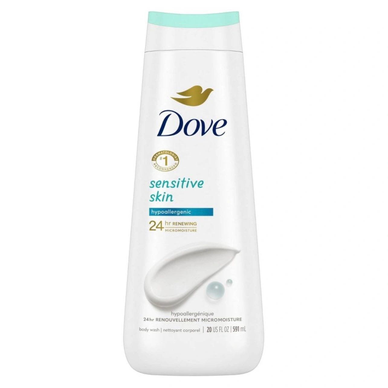 Dove Sensitive Skin Hypoallergenic Body Wash - 20 fl oz