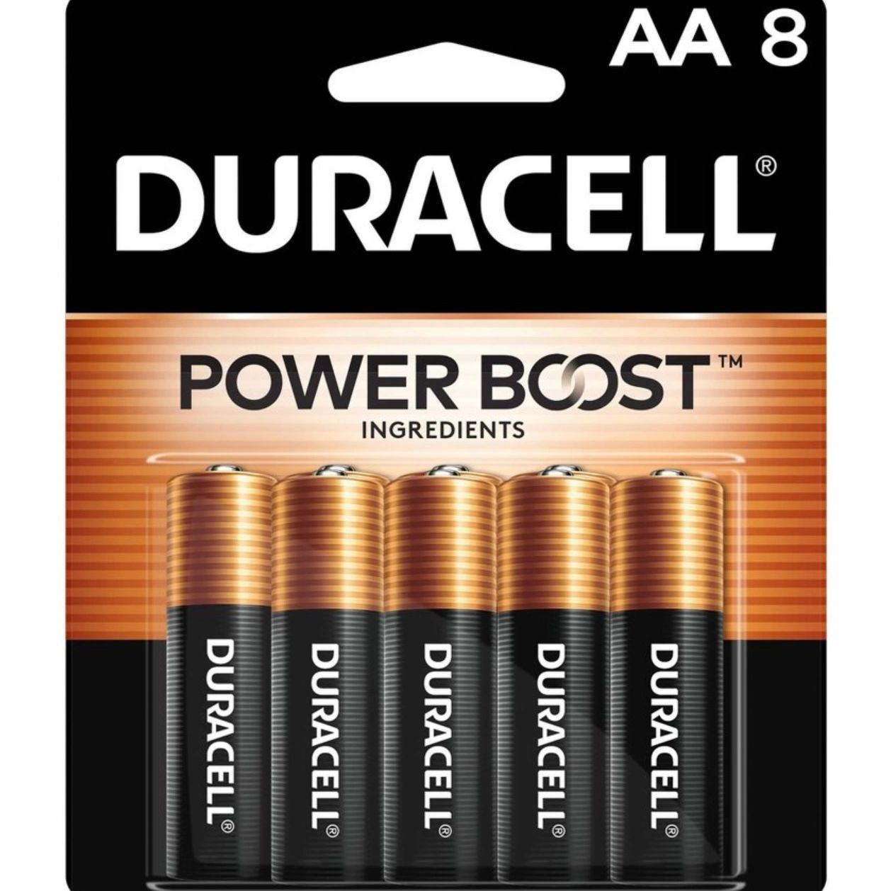 Duracell Coppertop AA Batteries - 8pk Alkaline Battery: Household, 1.5 Volt, Non- Rechargeable