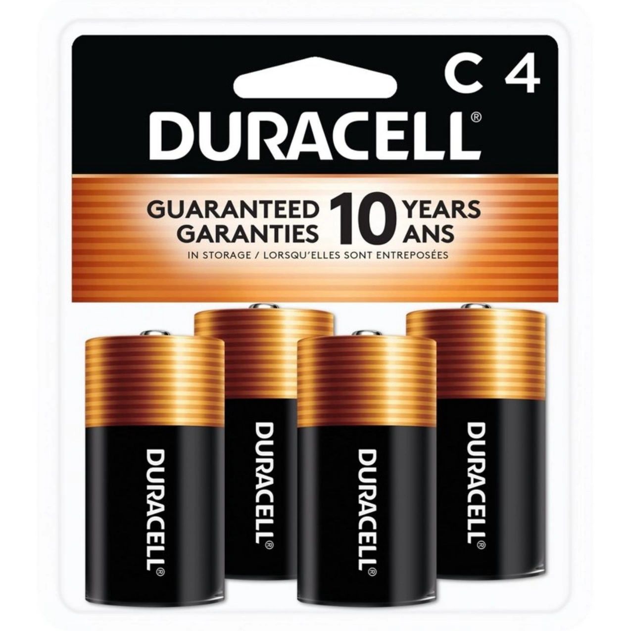 Duracell Coppertop C Batteries - 4pk Alkaline Battery: Household Use, 1.5V Output