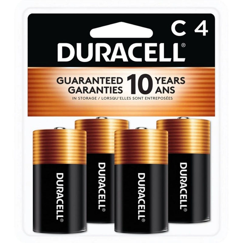 Duracell Coppertop C Batteries - 4pk Alkaline Battery: Household Use, 1.5V Output