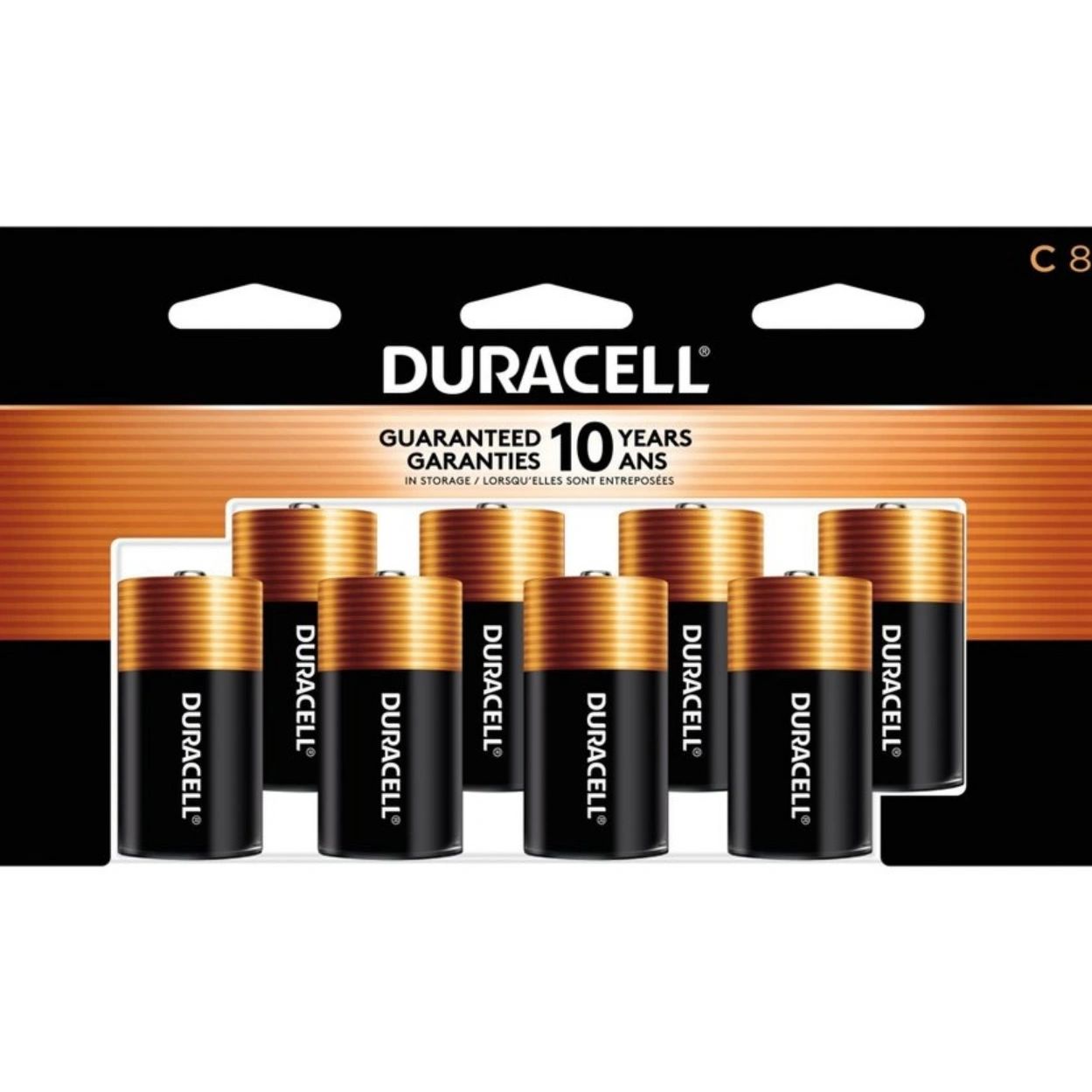 Duracell Coppertop C Batteries - 8pk Alkaline Battery: Household Single-Use 1.5V, 1.31lbs
