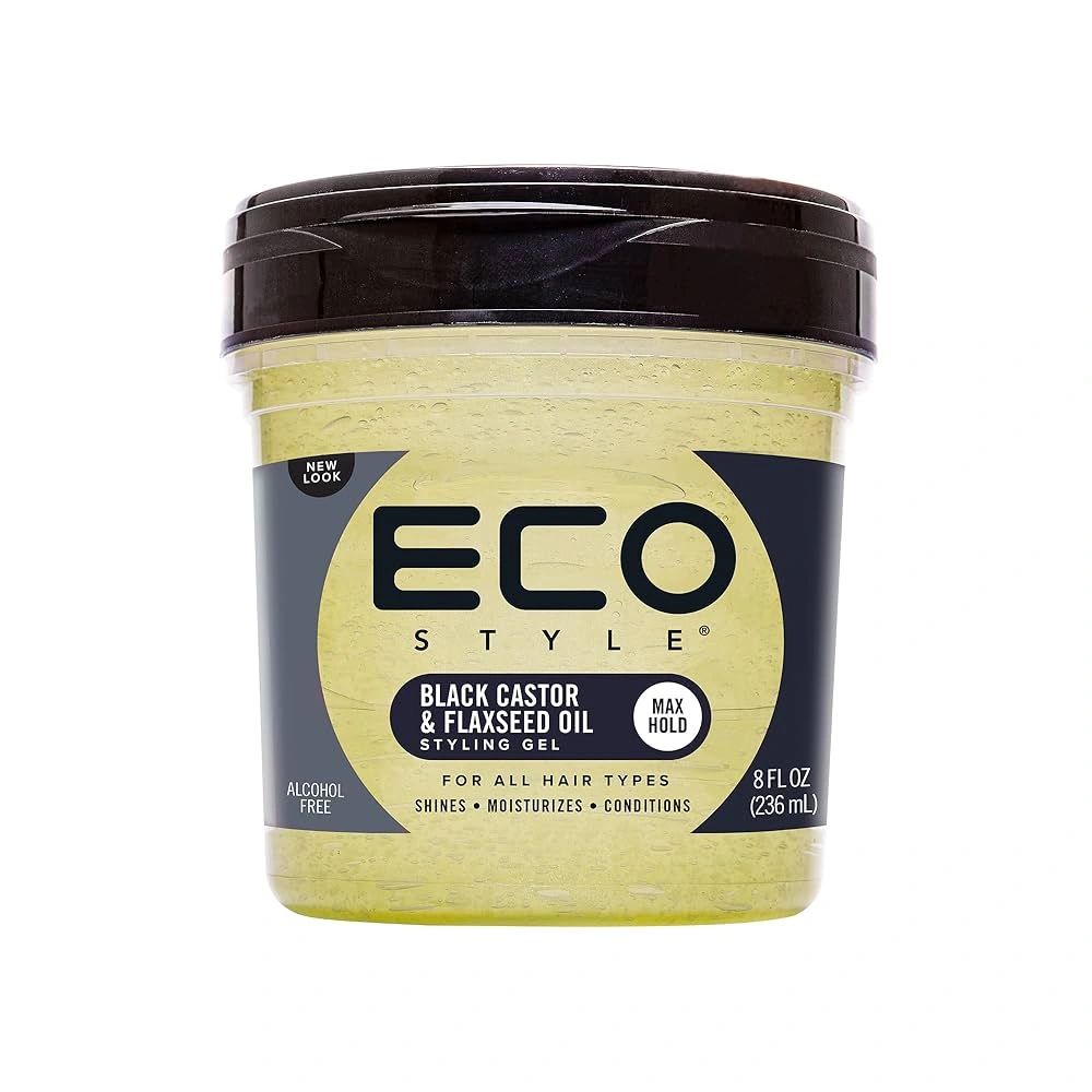 ECO STYLE Professional Styling Gel Black Castor & Flaxseed Oil