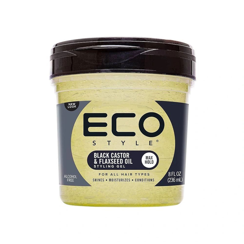ECO STYLE Professional Styling Gel Black Castor & Flaxseed Oil