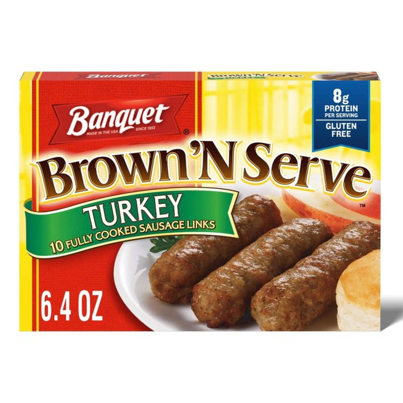 Banquet Frozen Brown'N Serve Frozen Gluten Free Turkey Links - 6.4oz