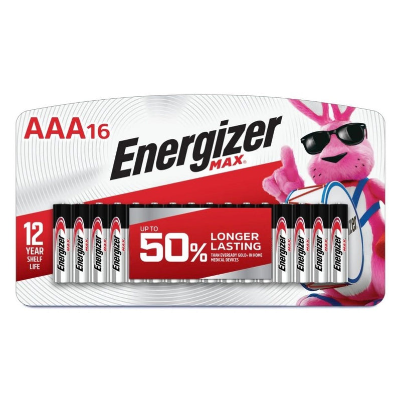 Energizer MAX AAA Batteries 16pk - Alkaline Battery: Household Power, Non-Rechargeable