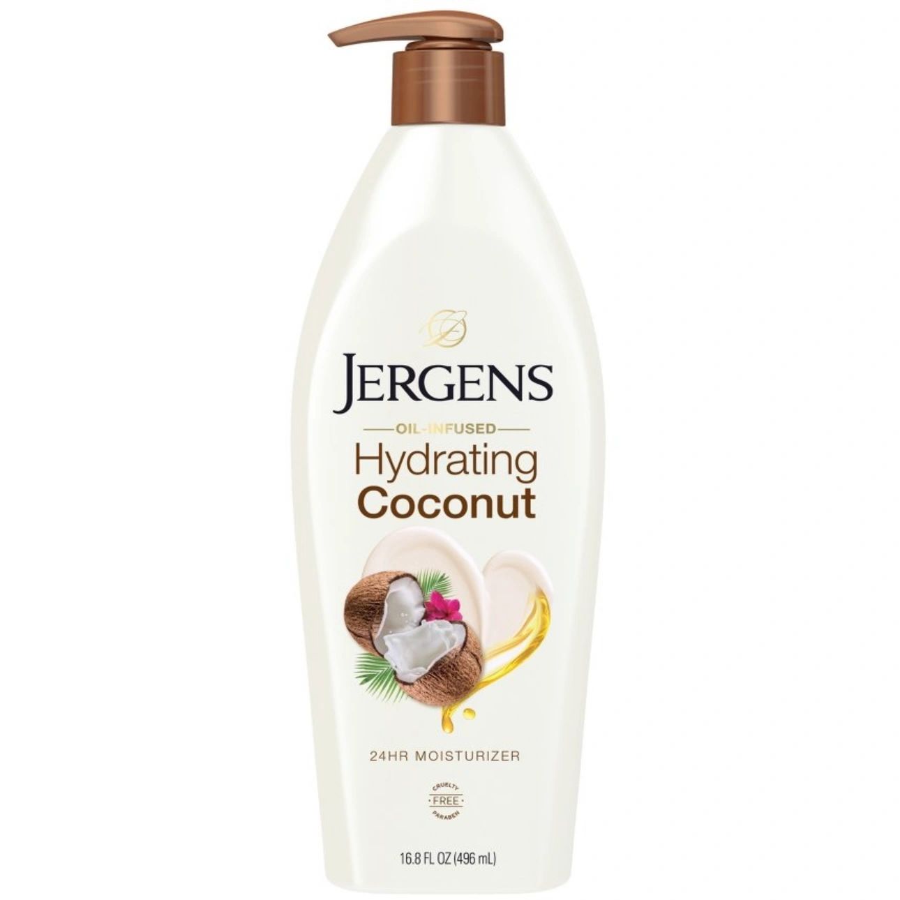Jergens Hydrating Coconut Hand and Body Lotion For Dry Skin - 16.8 fl oz