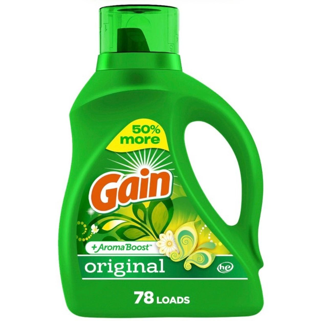 Gain + Aroma Boost Original Scent HE Compatible Liquid Laundry Detergent Soap - 113 fl oz
