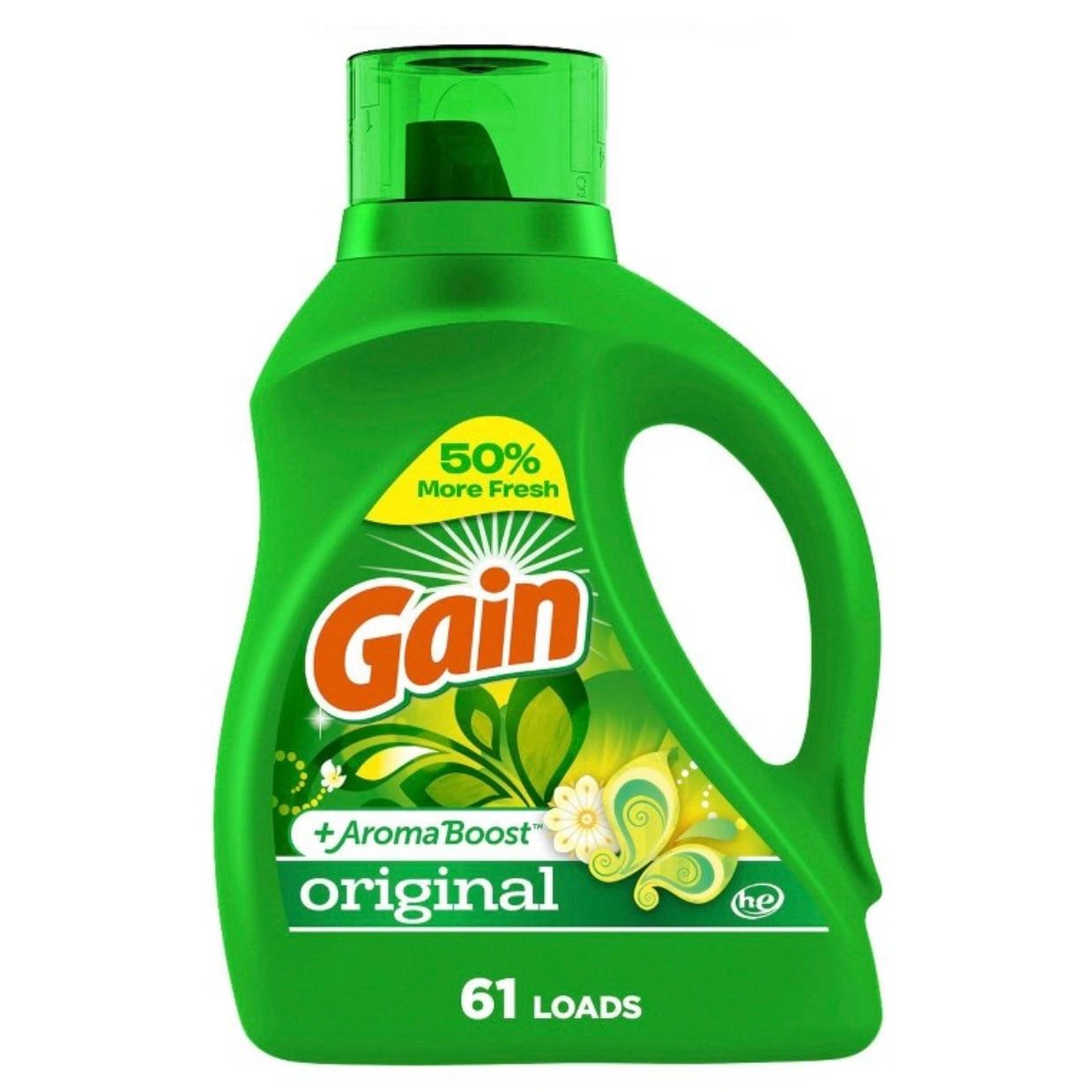Gain + Aroma Boost Original Scent HE Compatible Liquid Laundry Detergent Soap - 88 fl oz