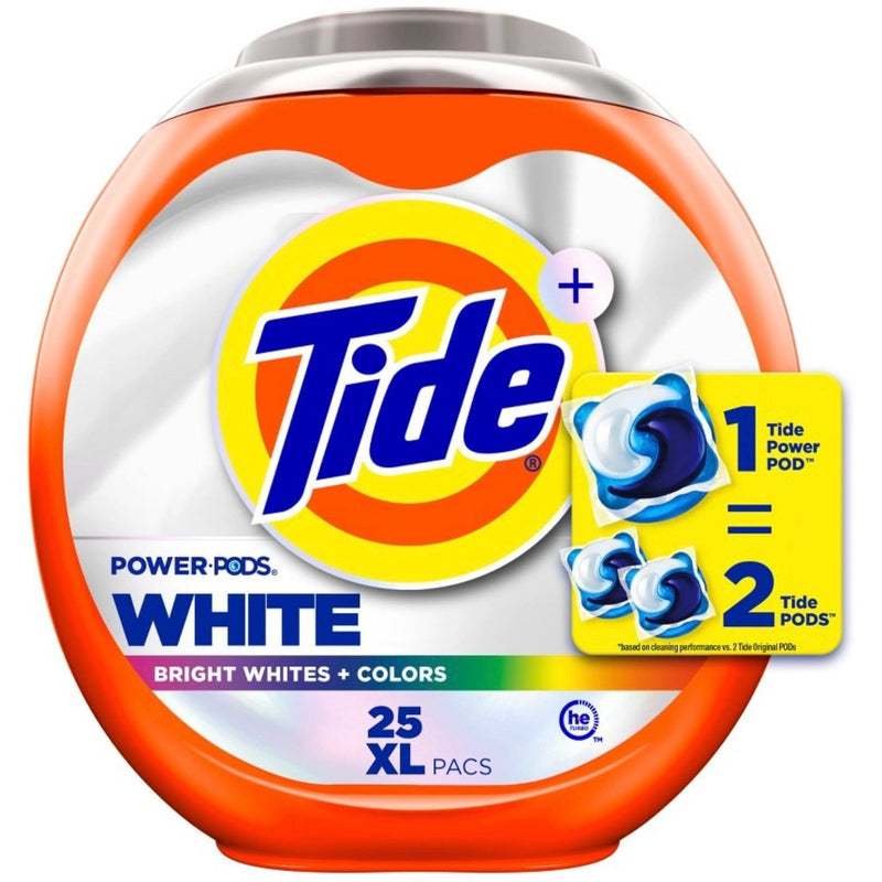 Tide Power Pods Ultra Oxi Whitening HE Compatible Laundry Detergent - 25ct