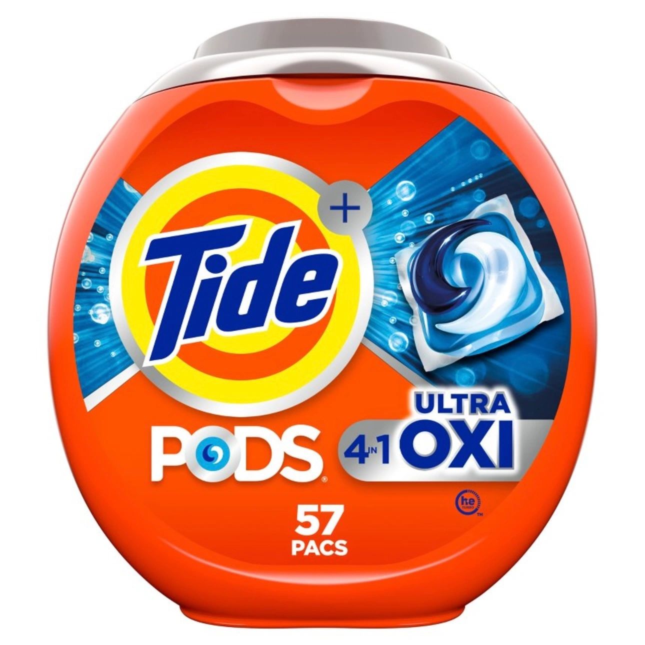 Tide Pods HE Compatible Ultra Oxi Laundry Detergent Soap Pacs - 53oz/57 ct