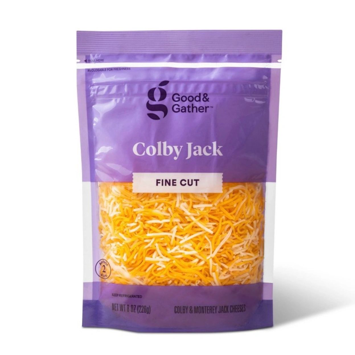 Fine Cut Colby Jack Cheese - 8oz - Good & Gather™