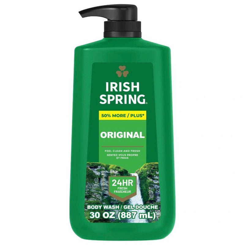 Irish Spring Original Clean Body Wash for Men - 30oz Pump