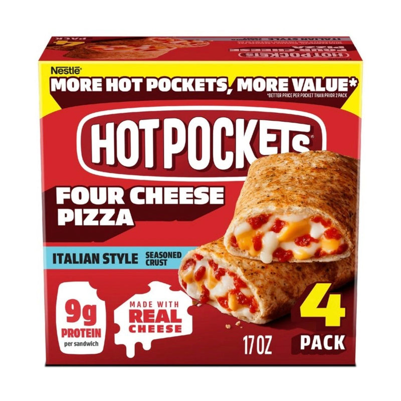 Hot Pockets Four Cheese Pizza Frozen Snacks - 17oz/4ct