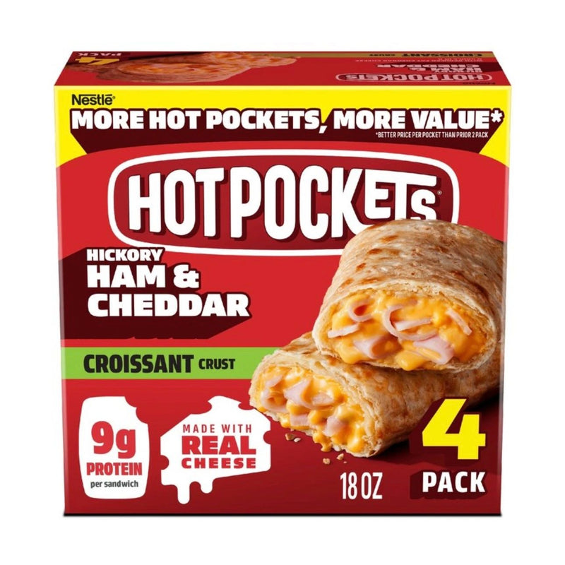 Hot Pockets Croissant Crust Ham & Cheddar Frozen Snacks - 18oz/4ct