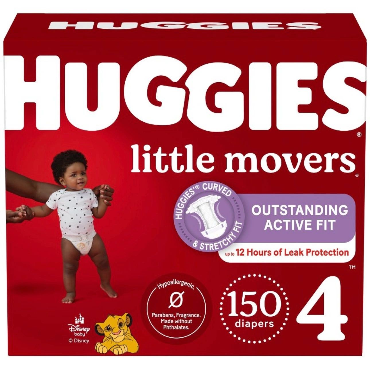 Huggies Little Movers Disposable Diapers - Econ+ Pack - Size 4 - 150ct