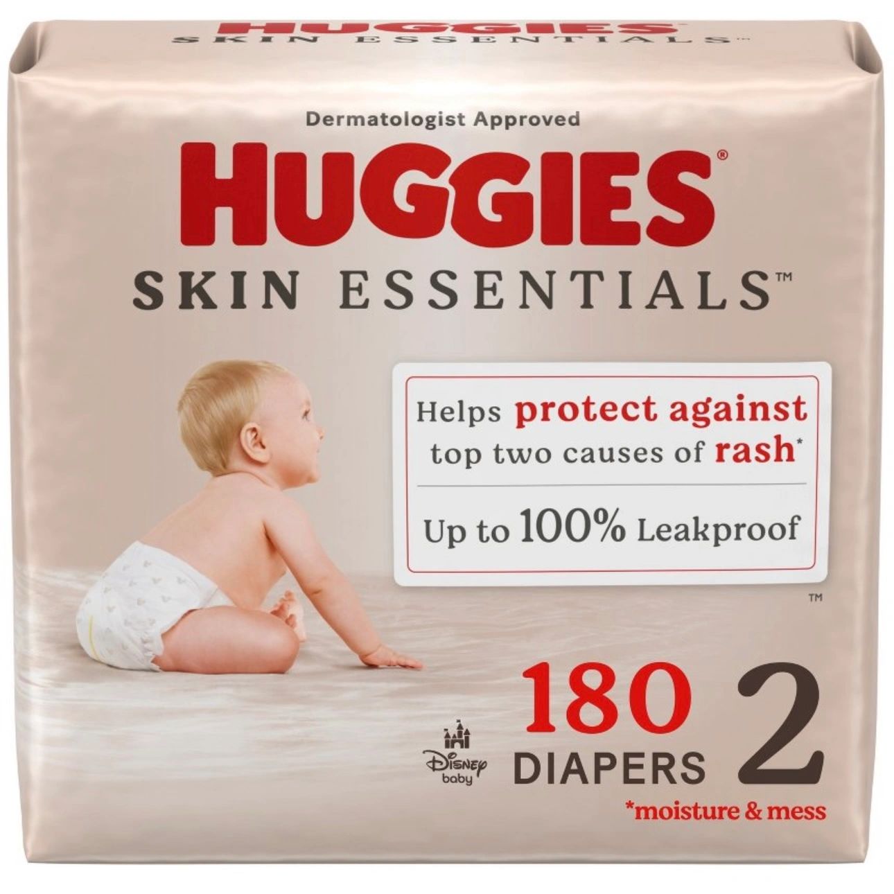 Huggies Skin Essentials Luxury Diapers - Sz 2 - 180ct
