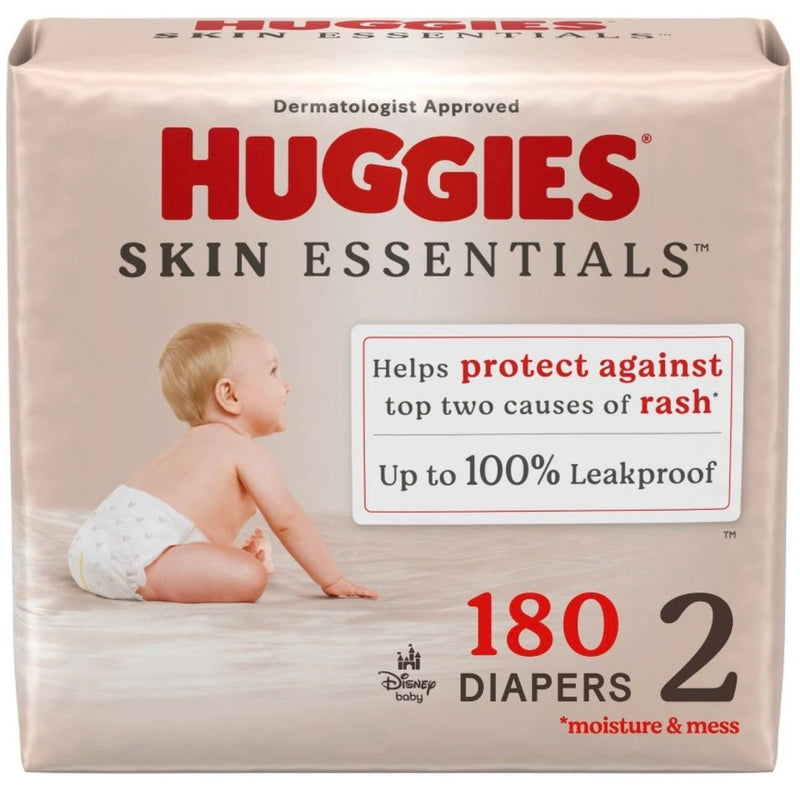 Huggies Skin Essentials Luxury Diapers - Sz 2 - 180ct