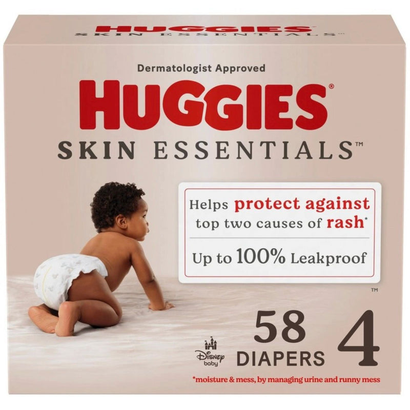 Huggies Skin Essentials Luxury Diapers - Sz 4 - 58ct