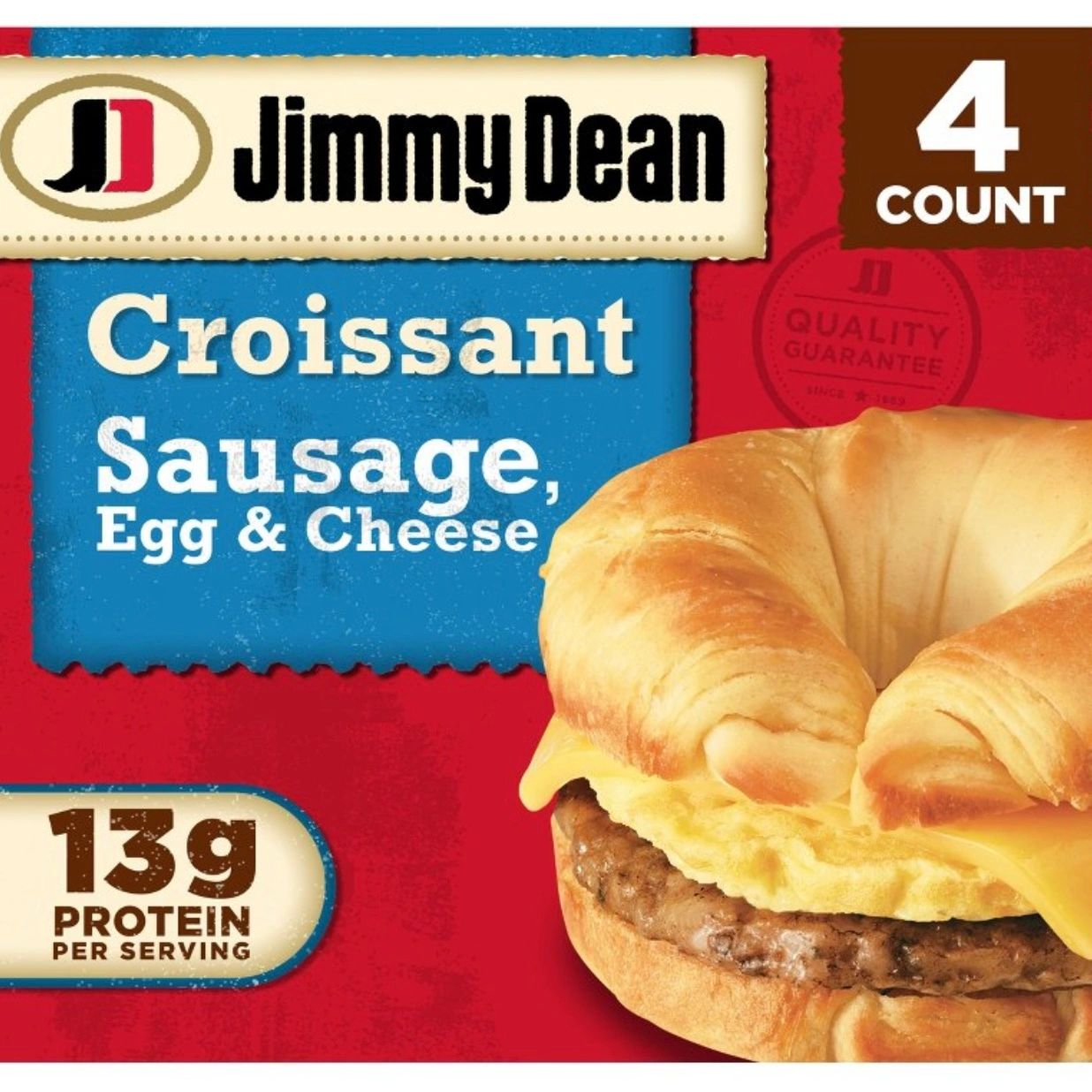 Jimmy Dean Sausage Egg & Cheese Frozen Croissant Sandwiches - 4ct