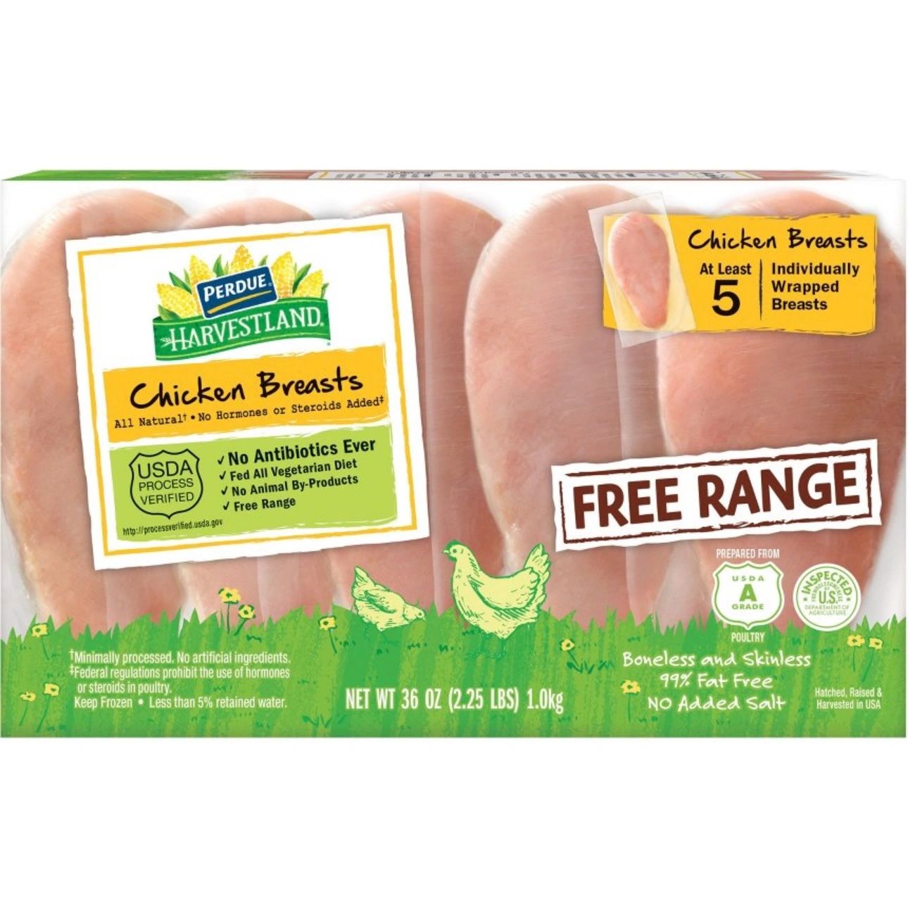 Perdue Harvestland Boneless Skinless Chicken Breasts - Frozen - 2.25lbs