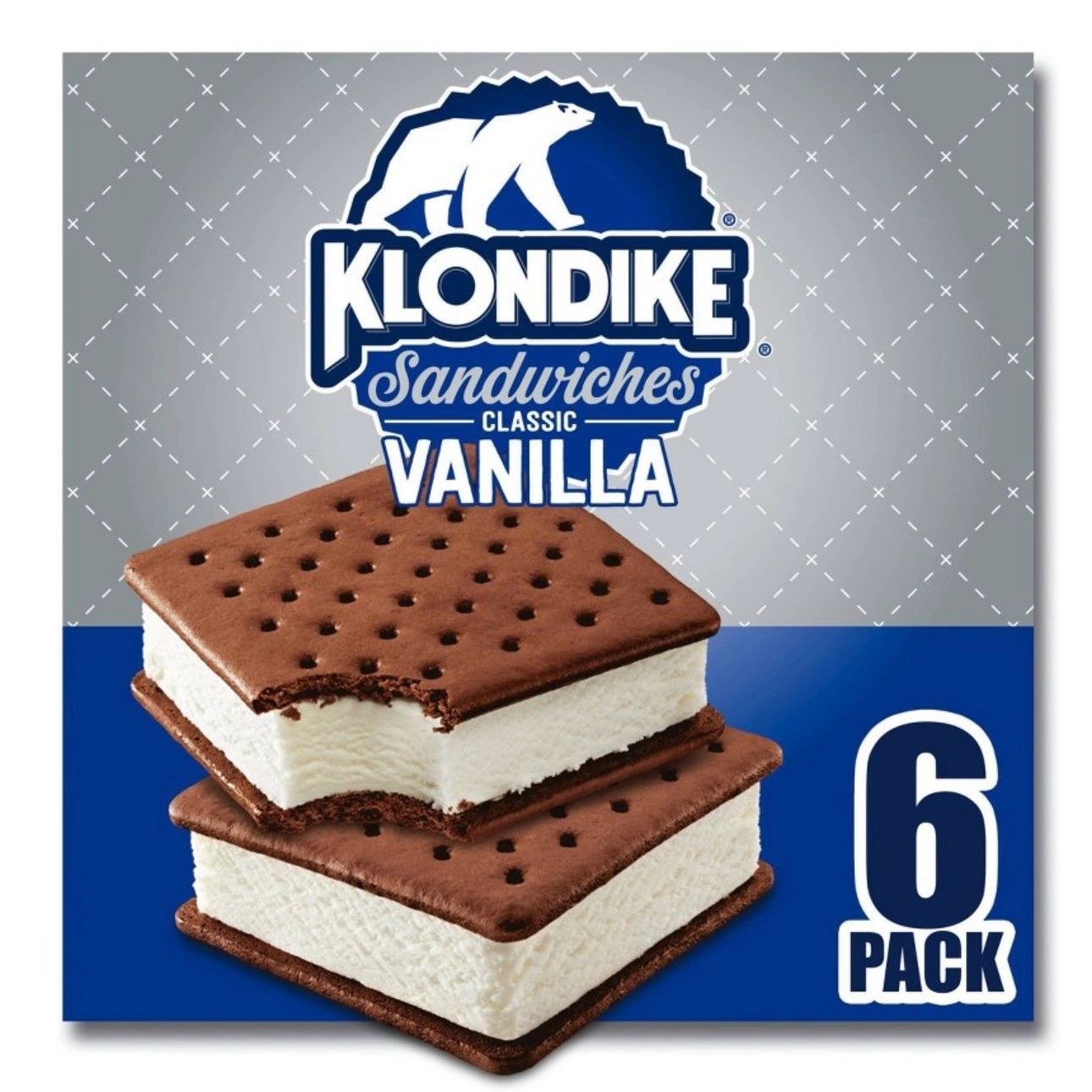Klondike Vanilla Ice Cream Sandwich - 6ct