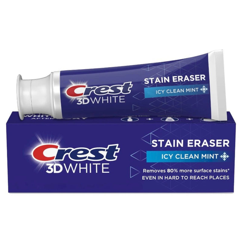 Crest 3D White Stain Eraser Toothpaste Icy Clean Mint - 3.8oz