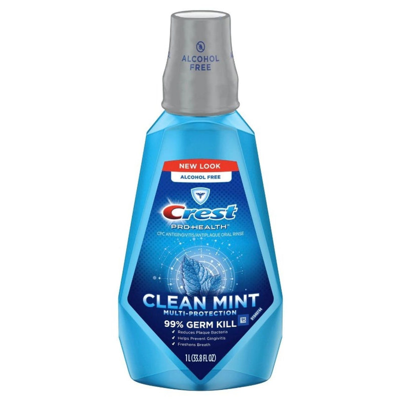Crest Pro-Health Multi-Protection Alcohol Free Mouthwash, Clean Mint - 1L