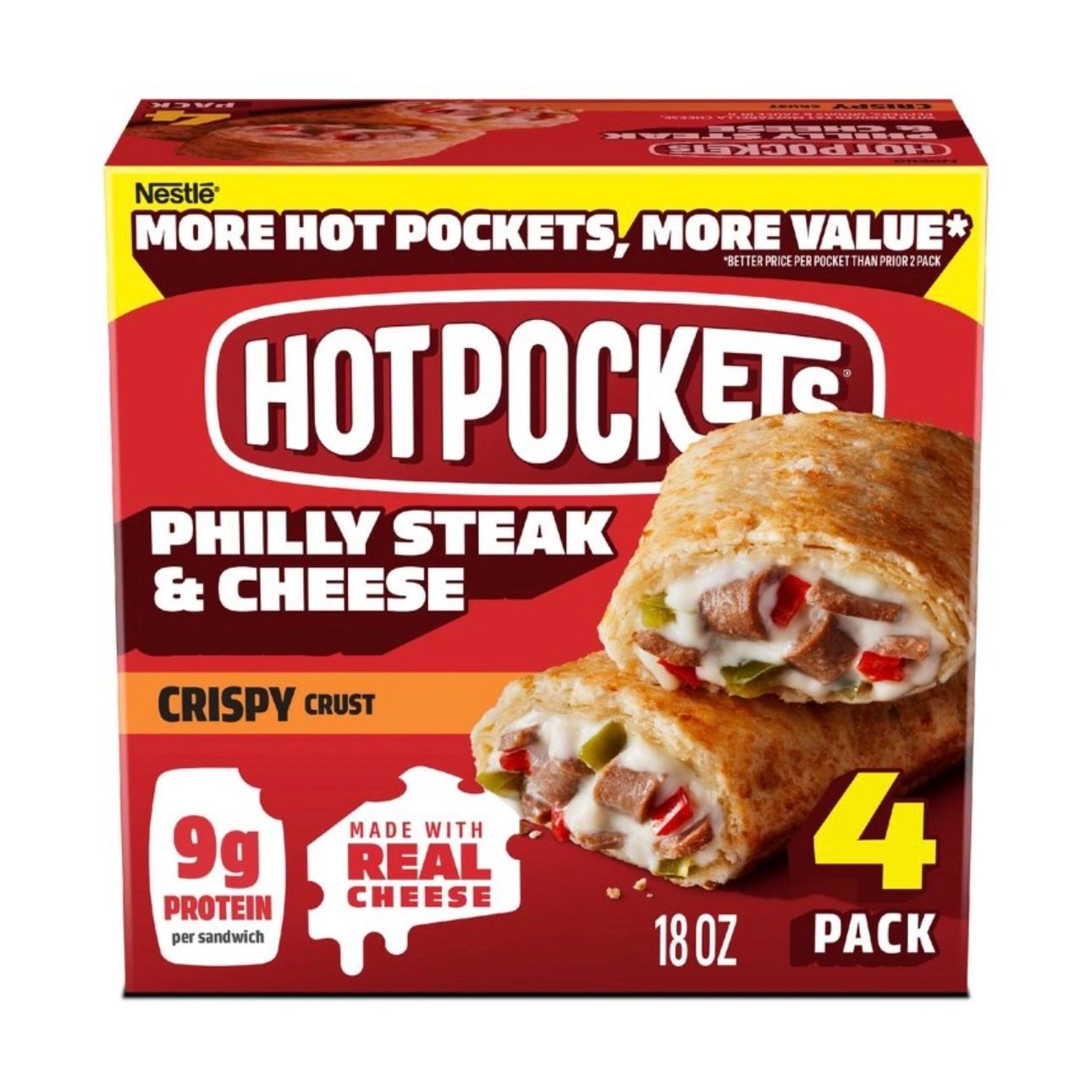 Hot Pockets Philly Steak & Cheese Frozen Snacks - 18oz/4ct