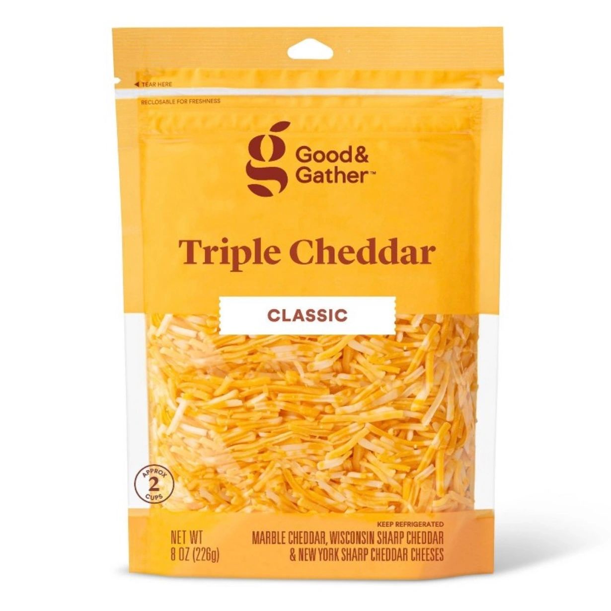 Shredded Triple Cheddar Cheese - 8oz - Good & Gather™