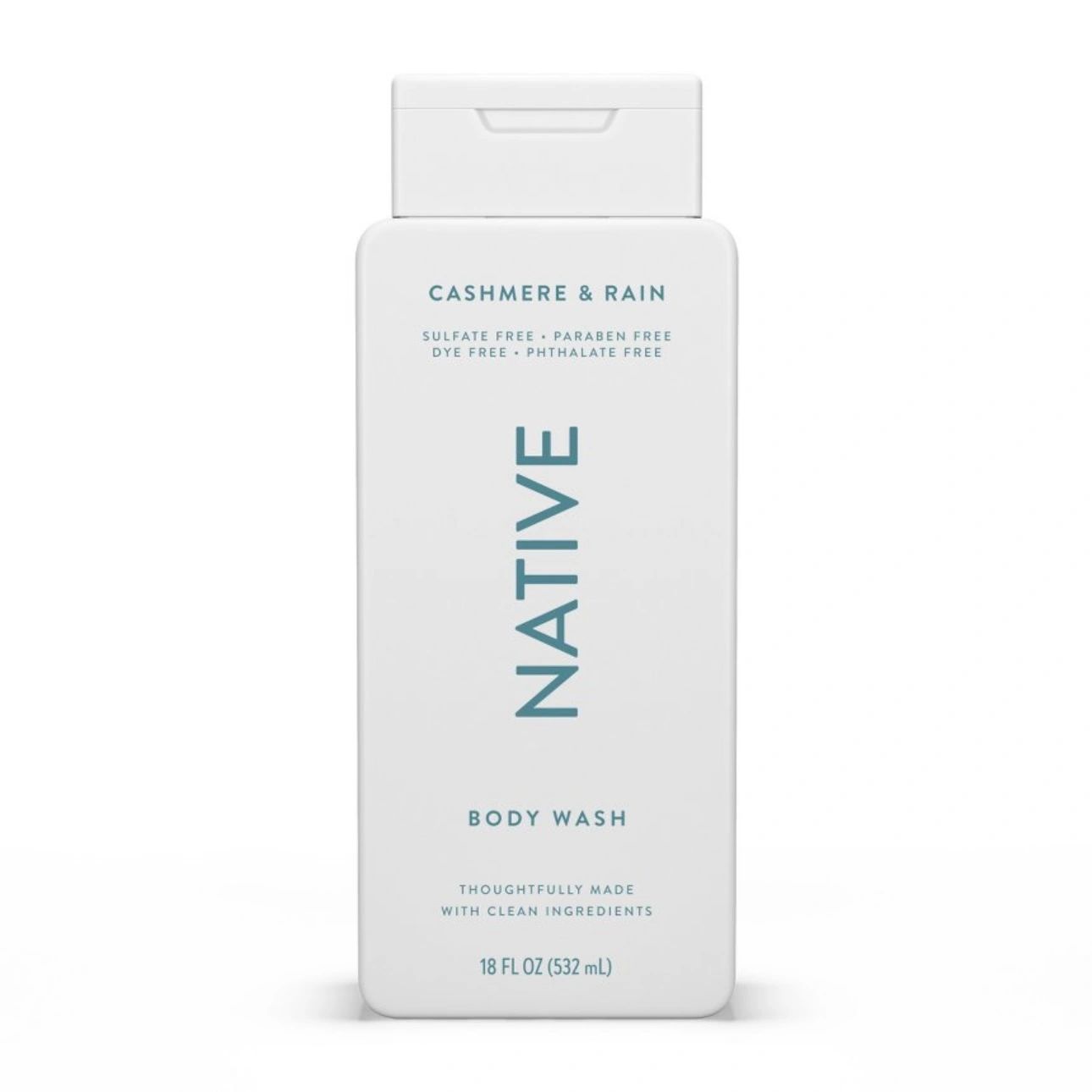 Native Body Wash for Women & Men - Cashmere & Rain - Sulfate Free - 18 fl oz