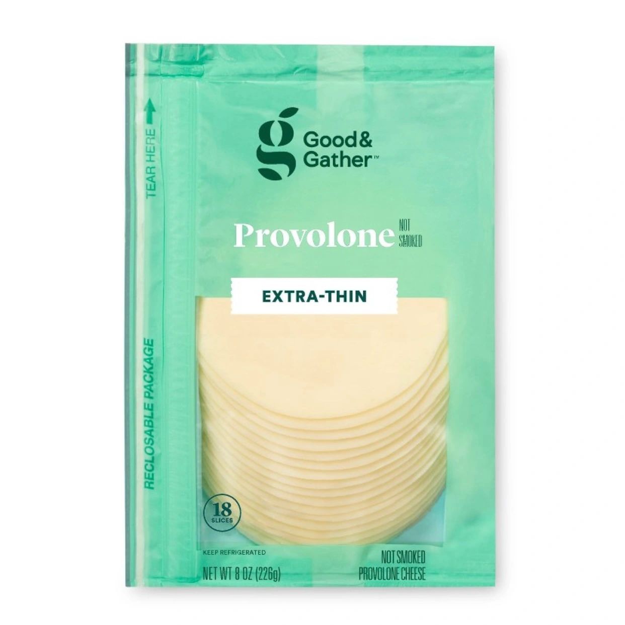 Extra-Thin Provolone Deli Sliced Cheese - 8oz/ 18 slices - Good & Gather™