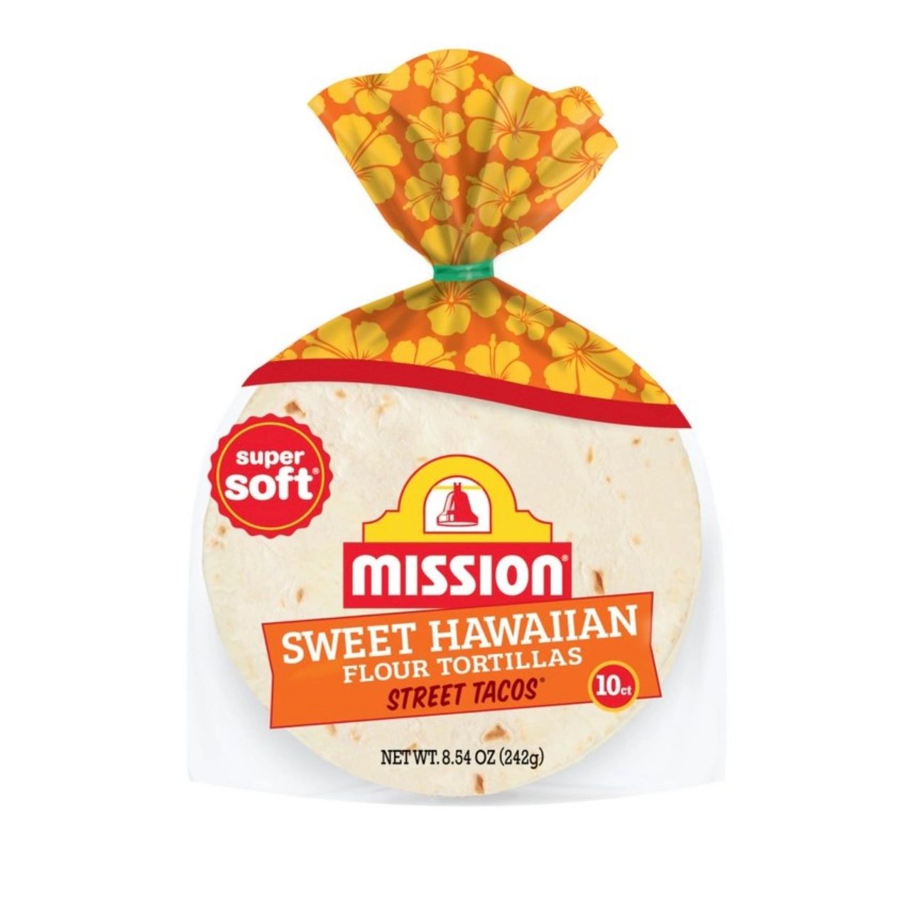 Mission Street Taco Size Super Soft Sweet Hawaiian Flour Tortillas - 8.54oz/10ct