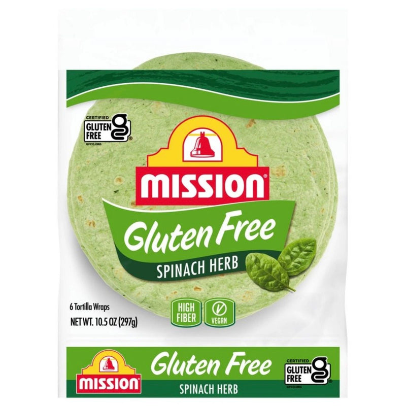 Mission Gluten Free Spinach & Herb Tortilla Wraps - 10.5oz/6ct