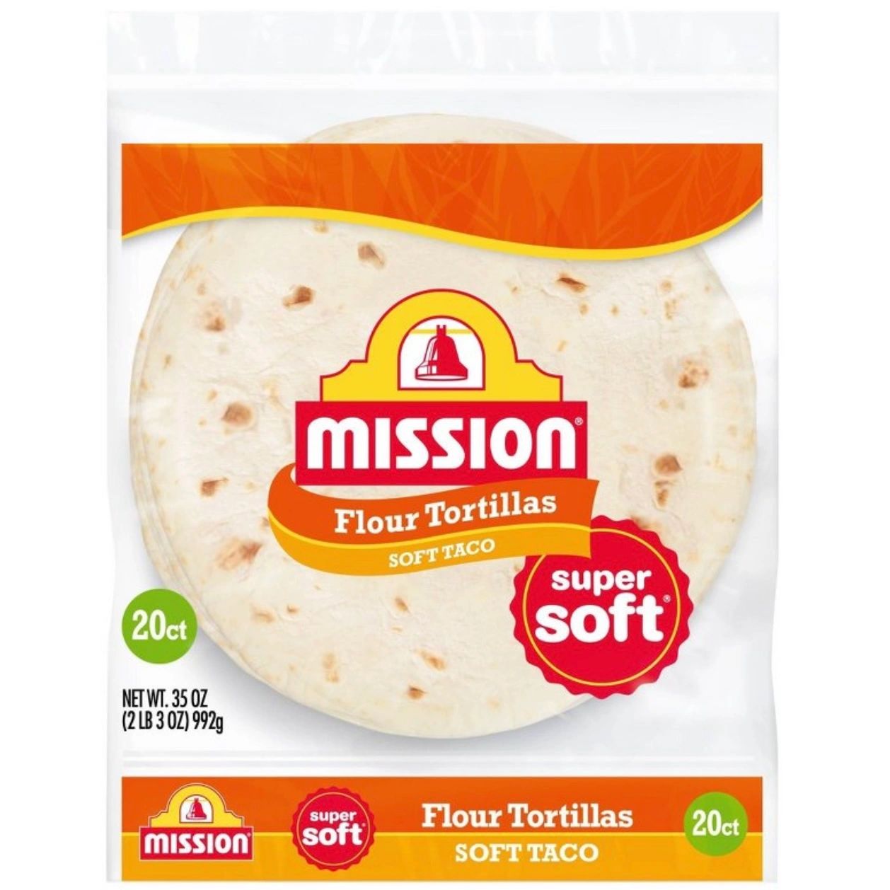 Mission Taco Size Super Soft Flour Tortillas - 35oz/20ct