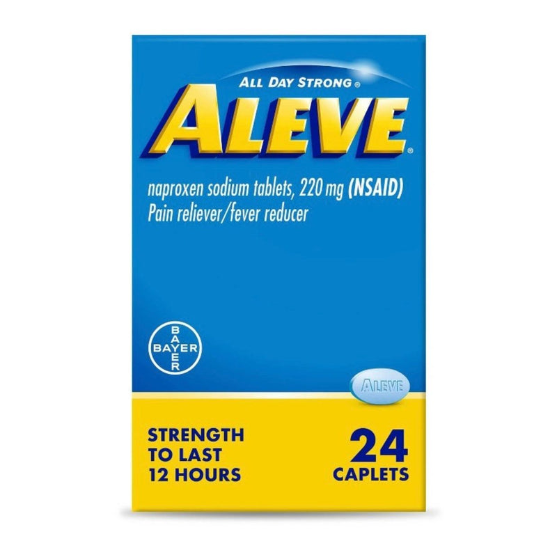 Aleve NSAID Pain Reliever & Fever Reducer Naproxen Sodium Caplets, Body Pain Relief - 24ct