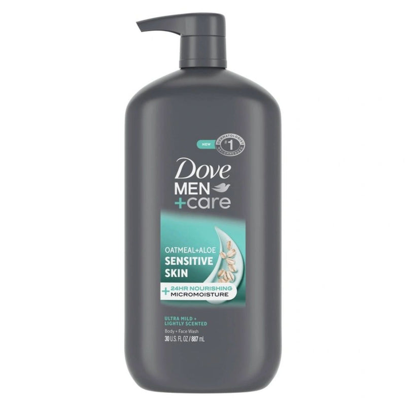 Dove Men+Care Sensitive Skin Body & Face Wash - Oatmeal & Aloe - 30 fl oz