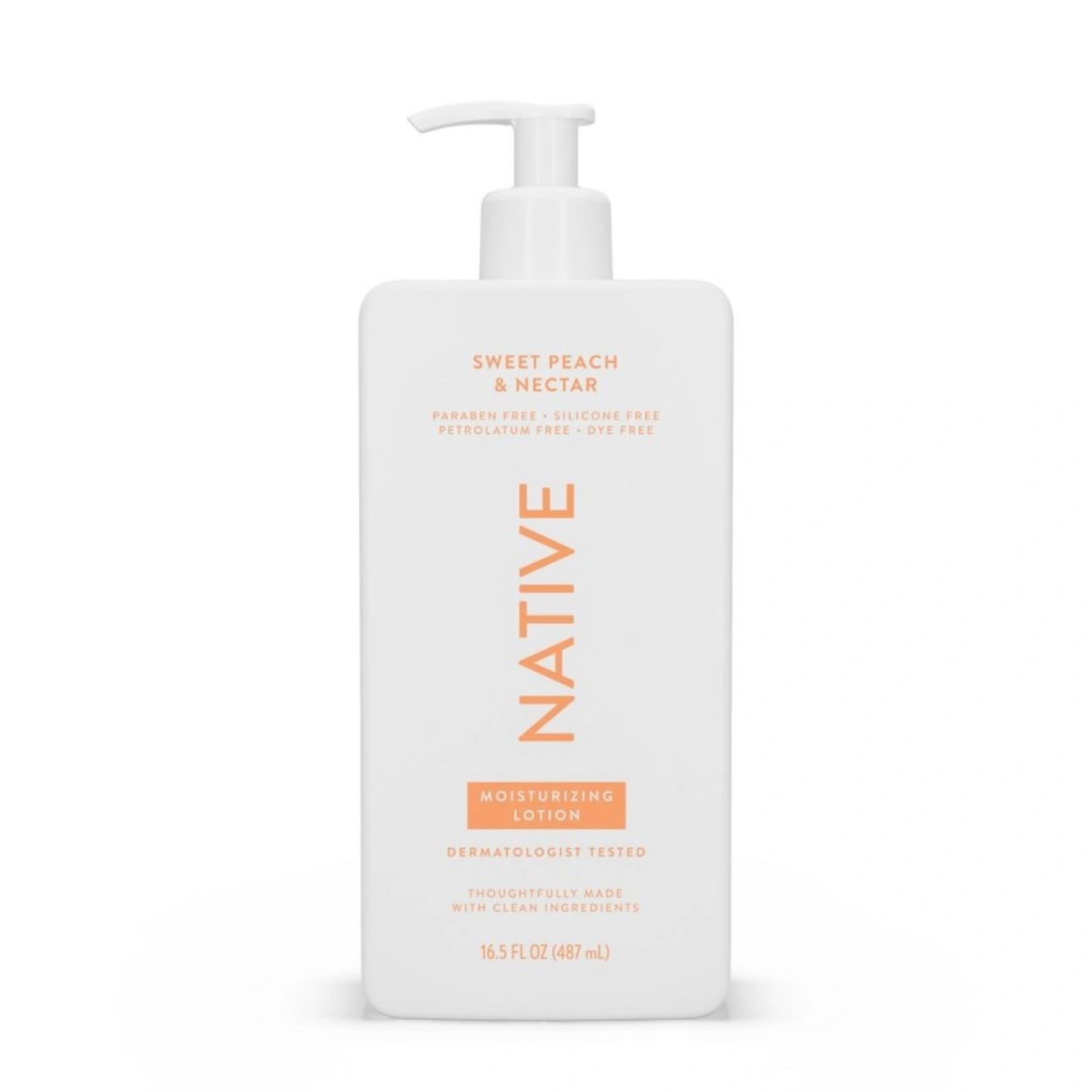 Native Body Lotion Pump - Sweet Peach & Nectar - 16.5 fl oz