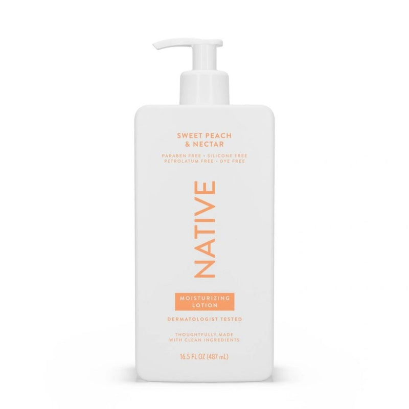 Native Body Lotion Pump - Sweet Peach & Nectar - 16.5 fl oz