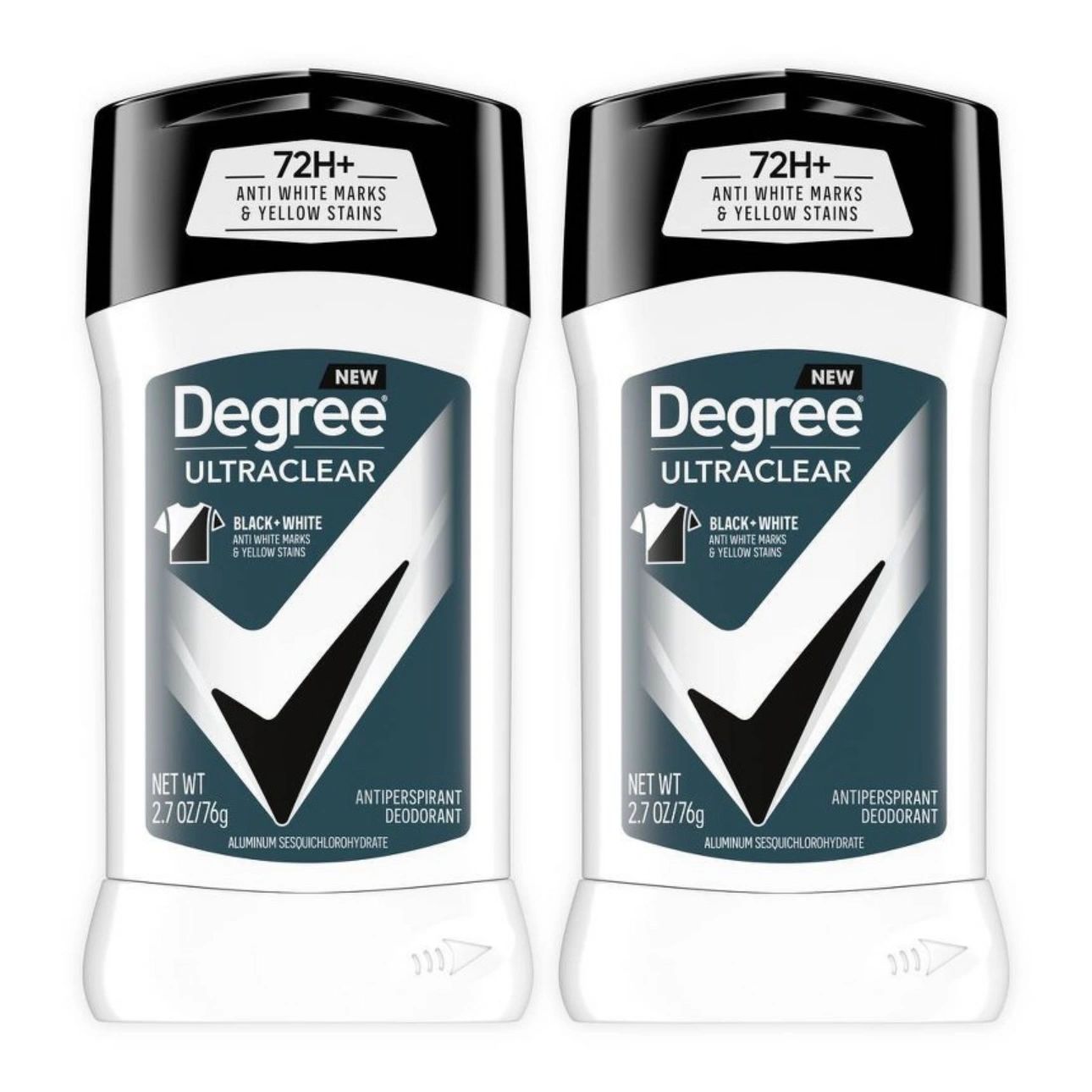 Degree Men Ultraclear Black + White 72-Hour Antiperspirant & Deodorant - 2.7oz/2pk